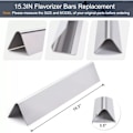 Miniatyrbilde 2 av 2: 3 stk. 38,9 cm (15,3 tommer) Holdbare Flavorizer Bars for Weber Spirit E-310 E-330, Spirit 300-serien (Frontmontert Kontroll) Grilldeler, Rustfritt Stål