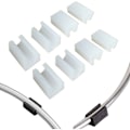 Miniatyrbillede 4 af 5: 32 stk. Stolebenshætter Rør Endehætter Puder Møbelgulvbeskyttere U-formet Plast Stolehætter, Stolebenshætter Silikone Rørklemme (10 mm, Hvid)