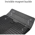 Miniatyrbillede 4 af 8: Laptop-etui til 14-tommer computer, krokodillemønstret PU-læder flip-etui, sort