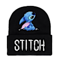 Miniatyrbillede 2 af 2: Unisex Lilo Stitch seriefigur trykt strikket hue Vinter varm cap gave D