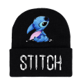 Pikkukuva 2 / 2: Unisex Lilo ja Stitch -sarjakuvahahmo painettu neulottu pipo Talvi lämmin hattu lahja D