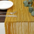 Miniatyrbilde 1 av 11: Bohemsk bordløper for rustikk bryllup sennepsgul 90x400
