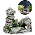 Miniatyrbillede 3 af 5: 2 stk. Akvariedekorationer Grønt Græs Reje Skjulested Resin Akvarietilbehør Resin Akvarium Hule 11 x 9 x 11 cm, 10 x 5,5 x 10 cm.
