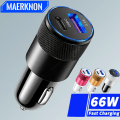 Miniatyrbilde 2 av 7: 66W PD USB-bil lader Hurtiglading 3.0 USB C Hurtiglading Billader Adapter for IPhone 15 14 Pro Max Samsung S22 S21 Xiaomi