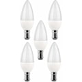 Miniatyrbillede 1 af 5: 5 pakker B15 LED-pærer, 5W glødepære, 220V 270lm, 3000K dagslys, B15 bajonetfatningspære, [Energieffektivitetsklasse A+].