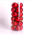 Julgranskulor för dekoration, 24 st, röda ed 6cm24 Pcs
