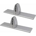 Akrylglasklämhållare, bordsklämma för spillskydd, kompatibel med plexiglas, set om 2, silver