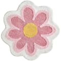 Sød Tusindfryd Badeværelsesmåtte Bladformet Vaskbart Badeværelsestæppe Skridsikker Absorberende Badeværelsesmåtte Blød Fluffy Børneværelse Blomstermåtte Til Gulv 40cm Pink