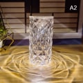 Miniatyrbillede 1 af 7: Kristal Bordslampe LED Bar Lampe Touch Golden Skrivebordslampe Hvidt Lys