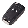 Miniatyrbilde 1 av 5: Flip fjernkontroll nøkkelveske 2 knapper HU100 for Opel Svart one size