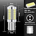 Miniatyrbillede 4 af 5: 2 stk. 1157 Bay15d LED-bilpære Hvid 900lm Super Bright LED-baklygte 12v (FMY)