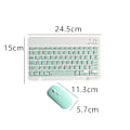 Pikkukuva 2 / 5: Ladattava Bluetooth-näppäimistö ja -hiiriyhdistelmä Ohut kannettava kompakti langaton hiirisetti Android Windows -tabletille Ipad Ios light green