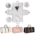 Pikkukuva 4 / 5: Carry On Garment Bag, Stor PU-läder duffelväska för kvinnor, Vattentäta klädpåsar XC Pink Pink
