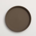 Miniatyrbilde 9 av 11: Keramisk rund blomsterpotte vannbrett dekorasjon Morandi pigment brennende base fortykket pute vannbrett Mocha 15*2cm (inner diameter 13.5cm)