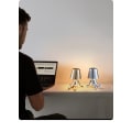 Miniatyrbillede 7 af 7: Senglampe med touch-funktion, guld Thinker-lampe, skrivebordslampe, trådløs, genopladelig, bærbar, dekorativ, natlampe, guld D