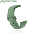 Miniatyrbillede 1 af 7: 18 mm 20 mm 22 mm metalrem til Garmin Vivoactive 3 4 4s Band Watch Venu 2 2s SQ Forerunner 645 Armbånd Silikonløkke Nylon håndled Silicone Army Green Silicone Army Green For Vivoactive 3