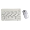 Pikkukuva 1 / 5: Ladattava Bluetooth-näppäimistö ja -hiiriyhdistelmä Ohut kannettava kompakti langaton hiirisetti Android Windows -tabletille, puhelimeen, iPadille, iOS:lle White