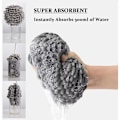 Miniatyrbild 3 av 5: Styck Handdukar Badhanddukar Kökshanddukar Plysch Absorberande Handdukar Hängande Handduk Frottéhandduk Snabbtorkande Handduk (Vit + Grå)