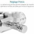 Miniatyrbillede 5 af 8: Akvarie CO2-regulator med 12V-adapter, akvarietrykreduktion, dobbelt manometer Inkluderer boble tæller og tilbageslagsventil, W21.8-interface
