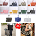 Miniatyrbillede 1 af 3: Houndstooth-tasker Shoppingtasker Stoftasker med stor kapacitet Mamma tasker Stoftasker Gaveoverdele Blå