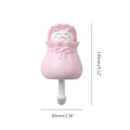 Miniatyrbild 3 av 5: Dekorativa krokar med tecknad katt för nyckelhållare Väggmonterad självhäftande klädhängare Hatthylla för hem Kök Sovrum Punc Rosa
