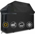 Miniatyrbilde 1 av 5: Grillbeskyttelse Vanntett deksel Vindtett, rivesikkert deksel med stropper og oppbevaringspose (145x61x117cm)--