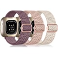 Pikkukuva 1 / 5: Joustava punottu nyloninen urheiluranneke Fitbit Versa -kelloon - yhteensopivat rannekkeet (Sense/Sense 2)