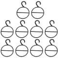 10-pak Sort Cirkel Bøjler til Tørklæder, Bælter, Slips – Multifunktionelle Display Stativer