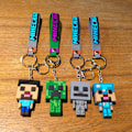 Miniatyrbillede 1 af 8: Klassisk Minecraft-figurmodel legetøj nøglering Min verden Stev D D