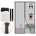 Miniatyrbillede 1 af 8: Fluegitter Magnet Insektbeskyttelse 140cm x 240cm Magnetisk Dørgardin Myggenet Gardin med Stærke Magneter og Magisk Tape Fuld Ram