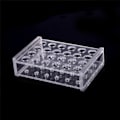 Miniatyrbillede 1 af 5: 24 hullers reagensglasstativ Reagensglasholder Opbevaring Plast La 0 0
