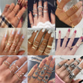 Miniatyrbild 2 av 11: Fashion damring öppen ring ledring lillfinger ring set Amazon ABL464