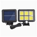 LED-strålkastare för utomhusbruk med solpanel, rörelsesensor och fjärrkontroll -
