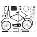 Retro cykel model kit miniature metaldekoration til kunstsamling sort