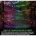 Miniatyrbild 3 av 5: LED-trampolinbelysning, fjärrkontroll LED-lampa för trampolin, 16 färger som ändras av dig själv, vattentät, superlätt för utomhusnatt