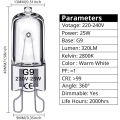 Miniatyrbillede 2 af 8: G9 halogenlamper 28W,230V, 10-pak 28W 28W