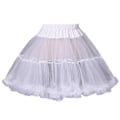 Miniatyrbillede 1 af 11: Kvinder Piger Ruffle Kort Underskørt Solid Hvid Farve Fluffy Bubble Tutu Nederdel P