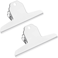 Miniatyrbillede 1 af 5: 2 stk store tyreklemmer i rustfrit stål, papirklemmer, metalhængselklemmer til hjem, køkken, kontor, skole