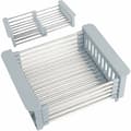 Uttrekkbar oppvaskkurv i rustfritt stål, justerbart oppvaskstativ 30x22,5x9,5cm