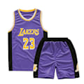 Miniatyrbild 1 av 4: Lakers #23 Lebron James Jersey No. 23 Basketboll Uniform Set Barn Kids Vuxna Barn Lila 2XS (95-110cm) lila 2XS (95-110 cm)