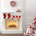 Miniatyrbild 5 av 10: Julklänningar för kvinnor Långärmad V-hals Furry Maxiklänning #3 M #3 M
