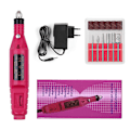 Miniatyrbild 1 av 2: Bärbar elektrisk nagelpolerare, exfolierande poleringsmaskin för naglar, polerings penna, testpoleringsmaskin (Carton) -Rose Red European plug