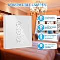 Miniatyrbild 3 av 5: Dimmerbrytare, WiFi Ljusdimmerbrytare med Procentfunktion och Timerfunktion, WLAN Röst App Kontroll Infälld Belysningsdimmer