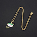 Miniatyrbilde 6 av 8: Rustfritt stål Syria Kart Flagg Hänge Halsband Mode Syria - Silver