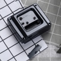 Miniatyrbild 6 av 8: Fyrkantig tyst liten väckarklocka Analog väckarklocka för sovrum Black