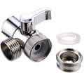 Vattenavledningsventil - Kran med luftare och hangängad adapter - för 1/2\" slanganslutning - Silver - 46*23 mm