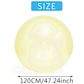 Miniatyrbillede 2 af 5: 120 cm stor boblebold Magiske boblebolde Transparent studsbold Oppustelig vandbold Strandhavebold Blød Gul Yellow