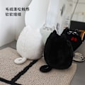 Miniatyrbild 2 av 5: Liten Katt svartvit katt plyschdocka sovande kudde lugnande docka present Black Cat 26*20*32cm