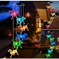 Miniatyrbillede 8 af 11: Solcelledrevet Kolibri Vindspil Lys LED Jul Sommerfugl Lys Have Sol Vindspil Lys Landskab Lys Have Lys Red 6 lamp holder Solar Cat Scratch Wind Chime Light