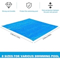 Miniatyrbillede 2 af 5: Pool Underlag, Rektangulært Pool Underlag til 300x200cm Pool - Blåt Vandtæt Foldbart Pool Underlag og Beskyttelsesmåtte 338cm x 239cm